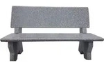 Dehner Gartenbank, 2-Sitzer, ca. 120 x 50 x 75 cm, Granit, grau - Grau
