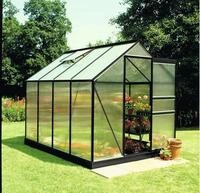 Gew&auml;chshaus Halls Popular 86 Polycarbonat 4 mm 193 x 257 cm schwarz