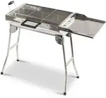 Edelstahl Koffergrill Aladdin Portabler Mangal BBQ Grill mit Transport-Tasche