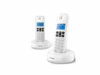 Kabelloses Telefon Philips D1612W/34 1,6" 300 mAh GAP (2 pcs) Weiß