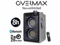 Tragbarer Lautsprecher Bluetooth BASS Overmax SoundBeat 5.0 Musicbox Radio FM