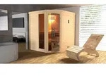 weka Premium-Massivholzsauna 45 mm TURKU 1 GTF Sparset 2 inkl. 7,5 kW BioS-Ofenset