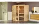 weka Massivholzsauna 38 mm VALIDA Eck 1 GTF Sparset 1 inkl. 4,5 kW BioS-Ofenset,