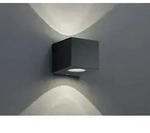 Reality Leuchten LED Au&szlig;en- Wandleuchte Cordoba Up- & Downlight schwarz - Schwarz