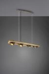Trio Leuchten Pendelleuchte Bell 4-flammig nickel antik