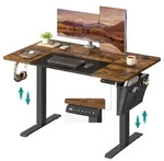 SONGMICS H&ouml;henverstellbarer Schreibtisch elektrisch 120cm mit 4 H&ouml;hen -