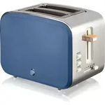 SWAN ST14610BLUNEU Toaster Breitschlitz 2 Scheiben 3 Funktionen Design Nordic...