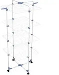 Gimi Modular 4, W&auml;schest&auml;nder, Stahl, Blau, Wei&szlig;, 40 m, 25 kg, 4 Regale -