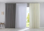Vorhang Blickdicht &raquo;PALERMO&laquo; HxB 250x300 cm Grau Gardine Extra Breit Matt