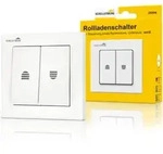 Schellenberg Rolladenschalter mit Rastfunktion, Doppel-Wippschalter, Unterputz,
