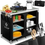KESSER&reg; Campingschrank, Campingk&uuml;che mit Aluminiumgestell, inkl.Tragetasche ,