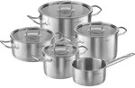 KLAMER Topf-Set 5-tlig. mit Glasdeckel, Induktion, extra dicke Wand- und Bodenst&auml;rke