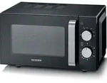 SEVERIN Solo Mikrowelle mit Glasboden MW 7761 - Schwarz/Silber