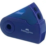 Faber-Castell Spitzer Doppelspitzdose Sleeve rot/blau &ndash; 12er Vorteilset