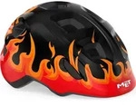 MET Hooray Black Flames/Glossy XS (46-52 cm) Kinder fahrradhelm - Schwarz