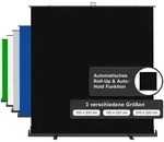 Walimex pro Roll-up Panel Hintergrund schwarz 210 x 220 cm, Fotohintergrund mit