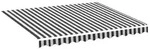 vidaXL Ersatzstoff f&uuml;r Markise Anthrazit und Wei&szlig; 280x245 cm Polyester - Grau