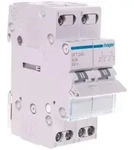 HAGER Modularer Installationsschalter I-0-II, gemeinsamer Anschluss oben 2P 40A
