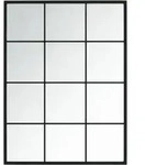 vidaXL Wandspiegel Schwarz 80x60 cm Metall - Schwarz