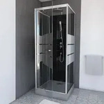 Komplettdusche MARWELL Dusy 70x70x225 cm &ndash; Fertigdusche mit Fronteinstieg,