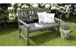 Gartenbank 'Johanna' 2-Sitzer, grau Parkbank Holzbank Sitzbank Garten Holz Bank -