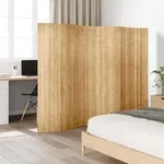 vidaXL Raumteiler Bambus Breite 250 cm H&ouml;he 165 cm Natur - Beige