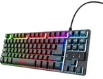 Trust GXT 833 Thado Tastatur Gaming USB Holl&auml;ndisch Schwarz Silber - Schwarz