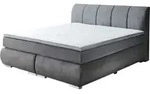 Sun Garden BX 2120 Malin Boxspringbett Holzwerkstoff/Stoff mit TFK-Matratze - Grau