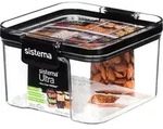 Sistema Voorraaddoos Tritan Vierkant 460 ml Transparant/Zwart - Schwarz/Transparent