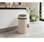 Brabantia Touch Bin, 60 l, Rund, Beige, Manuell, Belgien, 40 cm - Beige