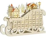 HOMCOM Adventskalender zum Bef&uuml;llen 24 Schubladen F&auml;cher Weihnachtskalender mit