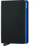 Secrid Slimwallet Matte Black & Blue - Schwarz