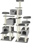 tectake&reg; Kratzbaum Entissar 214 cm inklusive Kippschutz - Grau