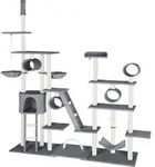 tectake&reg; Kratzbaum Snooky 234 bis 261 cm inklusive 2 Treppen, 2 Spielkordeln,