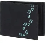 oxmox Geldb&ouml;rse New Cryptan RFID Protect Pocketb&ouml;rse Footsteps Print Cyan Black