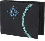 oxmox Geldb&ouml;rse New Cryptan RFID Protect Pocketb&ouml;rse Windrose Print Cyan Black