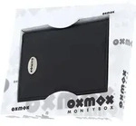 oxmox Leder Geldb&ouml;rse Leather RFID Protect Kombib&ouml;rse Pure Metal Round Black