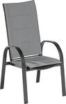 Merxx Sessel "Marini" 2er Set - Aluminiumgestell mit Textilbespannung grau