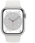 Apple Watch 8 41mm Alu silber/Sport wei&szlig; - Silber