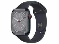 Apple Watch Series 8 Aluminium Cellular 45mm Mitternacht (Sportarmband...
