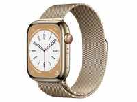 Apple Watch Series 8 Edelstahl Cellular 45mm Gold (Milanaise gold) *NEW*
