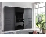 Schwebet&uuml;renschrank - 270 x 208 cm - 6 Schubladen - Graphit matt Nachbildung - mit