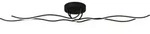 RONCADE 1 Wand-/Deckenleuchte Lampe Beleuchtung - L116 x B18 x H11,5 cm - schwarz -