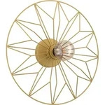 CASTANUELO Wand-/Deckenleuchte Lampe Beleuchtung - H10,5 x &Oslash;42,5 cm - gold - 1X40W