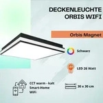 Ledvance LED Smart+ Orbis Magnet Schwarz 30x30cm 26W 2500lm CCT 3000K-6500K Dimmbar