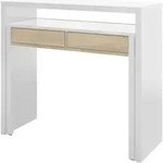 Schreibtisch - Wei&szlig; 36x98,5x87,5h cm - Wei&szlig;