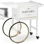 Popcornmaschinen-Untergestellwagen mit Retro-Schrank 51 x 37 cm - Wei&szlig; und...