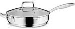 Kela Flavoria 10185 Sauteuse inkl. Deckel, Edelstahl, 24 cm Durchmesser,