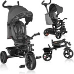 Lionelo Haari Dreirad Kinderdreirad Kinder Lenkstange Fahrrad Baby Kinderwagen Grau -