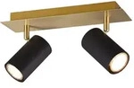 Trio Leuchten 2er Spot Marley schwarz-matt-messing 30 x 9 cm GU10 35 W - Schwarz